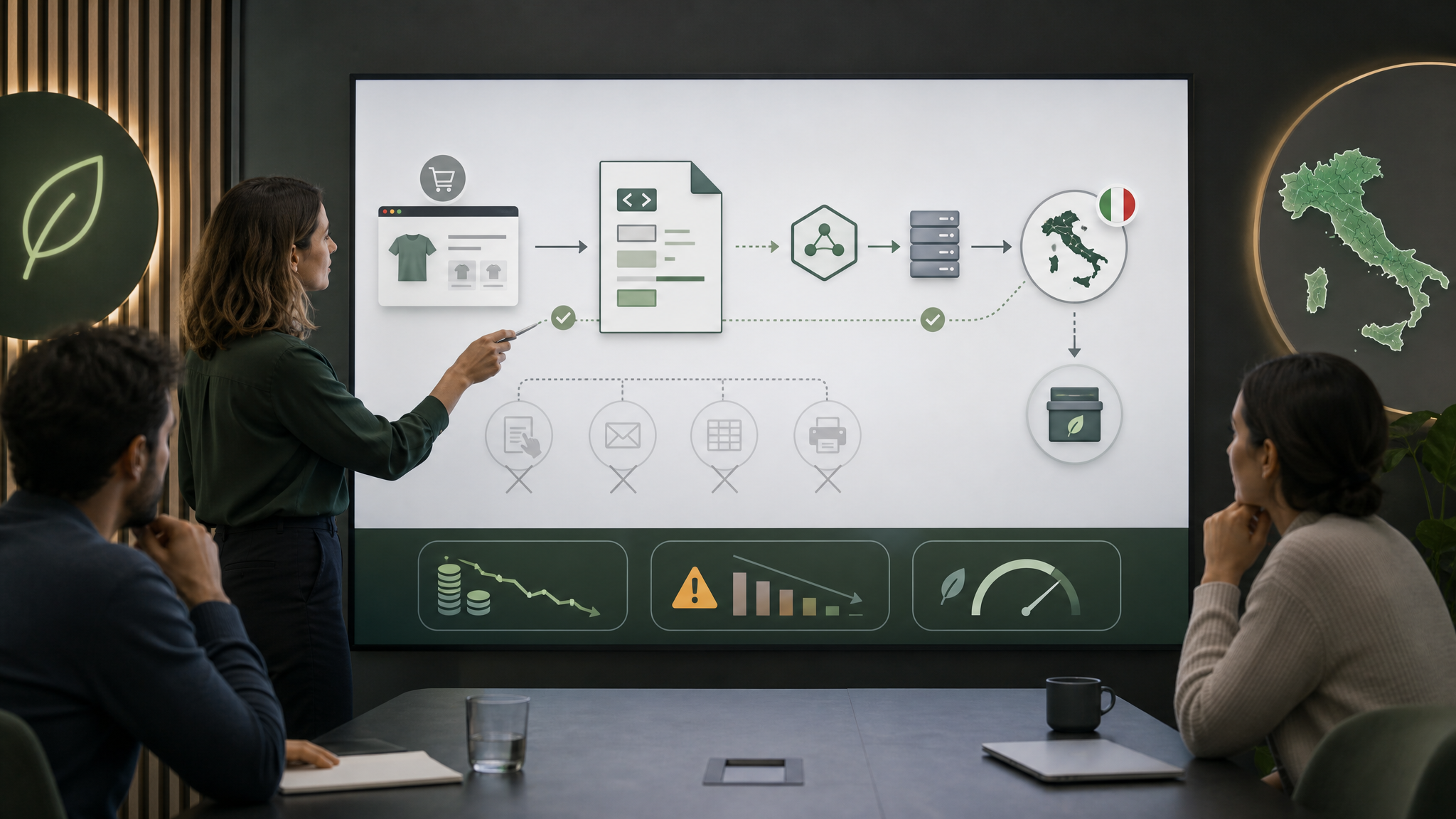 Illustration B2B sur la facturation électronique en Italie pour un e-commerce