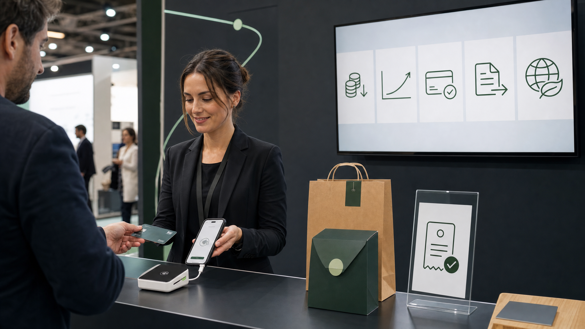 Illustration éditoriale Dilizi pour encaissement mobile Caisse d’Epargne, conversion e-commerce et sobriété numérique