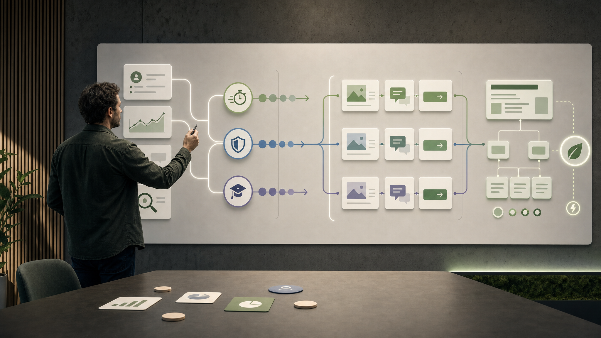 Illustration éditoriale sur la typologie client et la stratégie digitale B2B